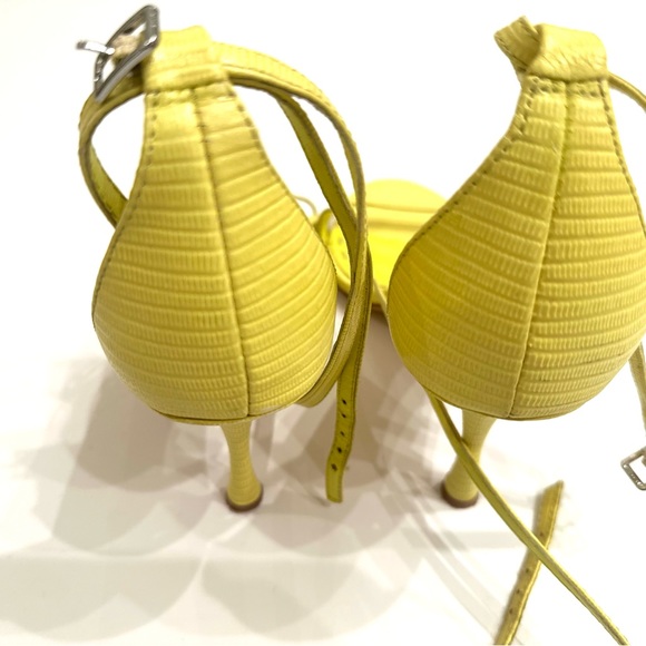Alice and Olivia Neon Yellow Strappy Heels in Neon Yellow.|Green In Size 8.5 - Picture 4 of 11